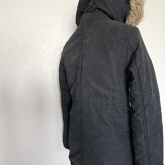 Womens Warm Long Coat Fur Fleece Hooded Jacket Zip Up Winter Parka Coat - Picture 9 of 15